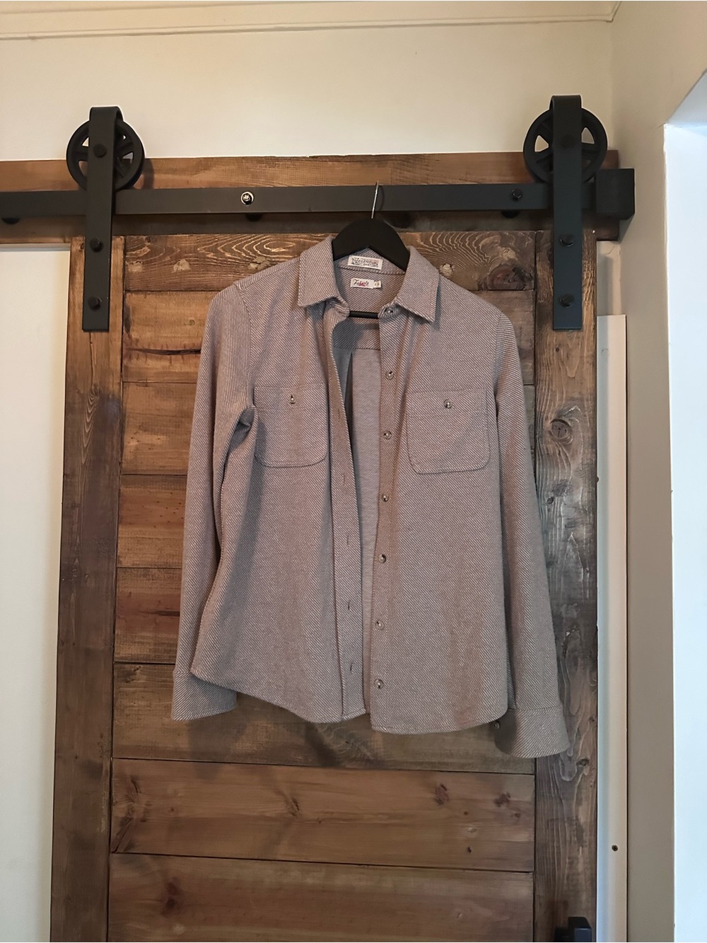 Faherty Button-Up Legend Shirt in Light Taupe